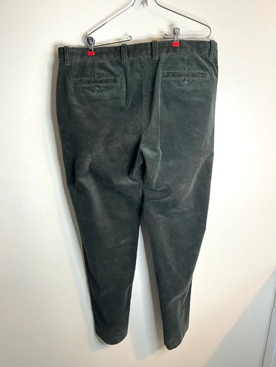 Brooks Brothers Men's Olive Green Corduroy Straight Leg Pants - Picture 4 of 7